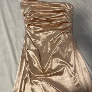 Satin champagne dress